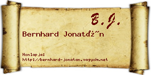 Bernhard Jonatán névjegykártya